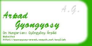 arpad gyongyosy business card