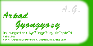 arpad gyongyosy business card